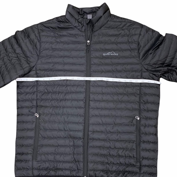 HP {Eddie Bauer} EUC Men's CirrusLite Down Puffer Jacket Full Zip Front Large - Picture 11 of 17